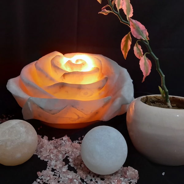 تصویر 1 از خرید سنگ نمک طرح گل + قیمت فروش استثنایی